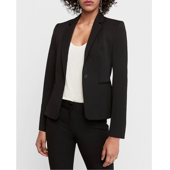 Express Stretch One Button Blazer - Picture 3 of 12